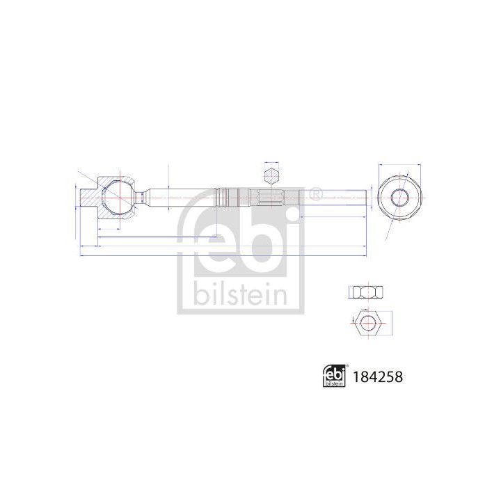 Vidinė skersinė vairo trauklė FEBI BILSTEIN 184258