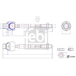 Vidinė skersinė vairo trauklė FEBI BILSTEIN 185894