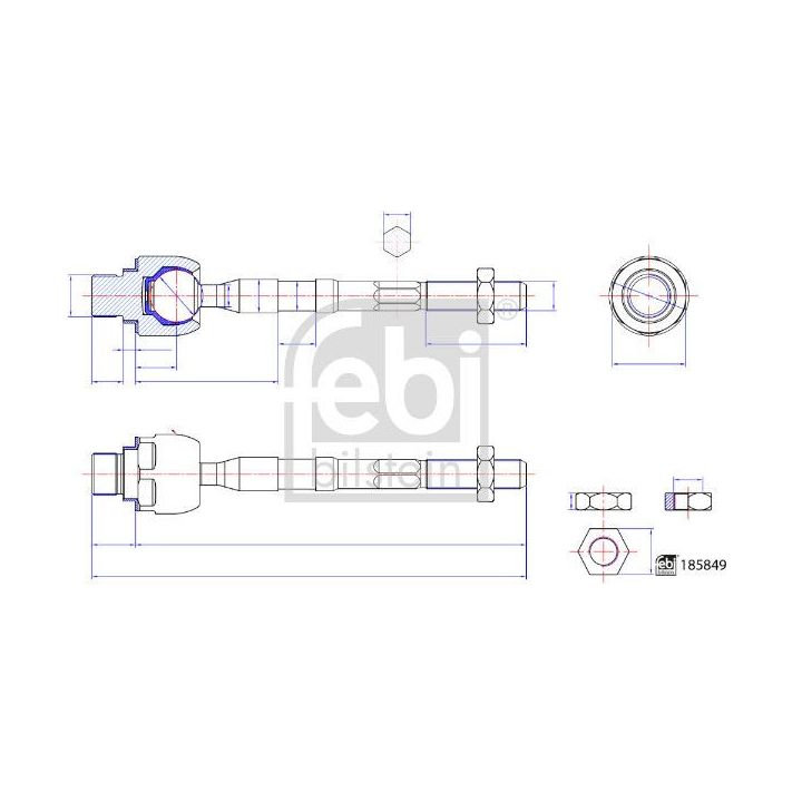 Vidinė skersinė vairo trauklė FEBI BILSTEIN 185894