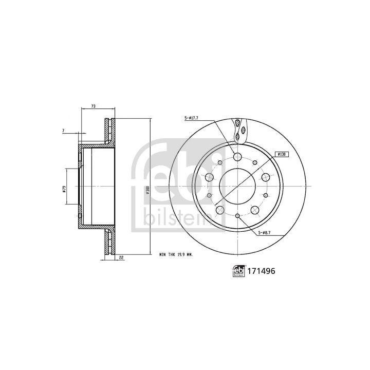 Stabdžių diskas FEBI BILSTEIN 171496
