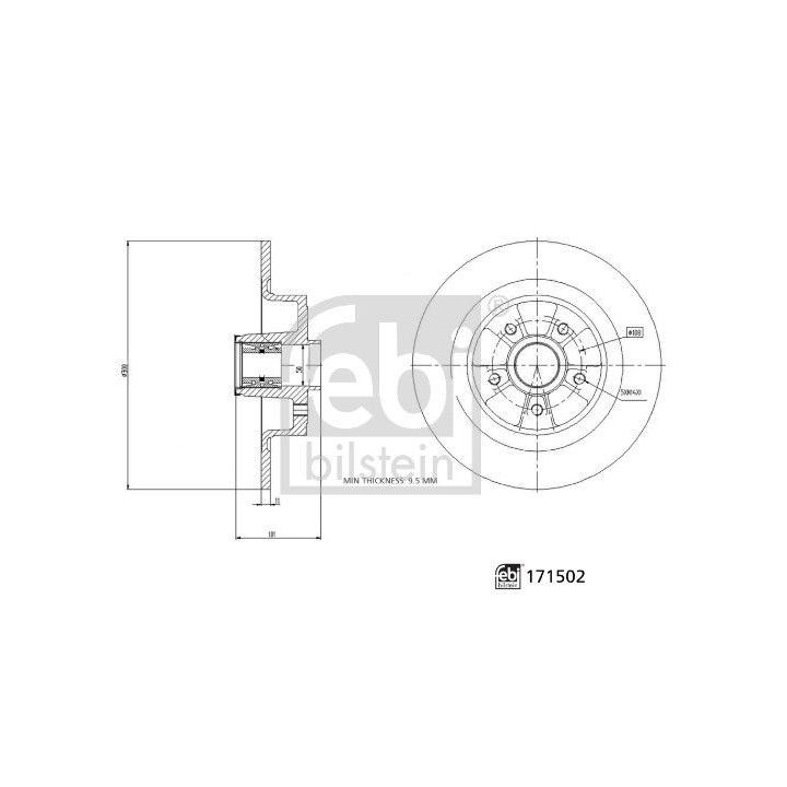 Stabdžių diskas FEBI BILSTEIN 171502
