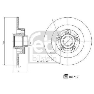 Stabdžių diskas FEBI BILSTEIN 185719