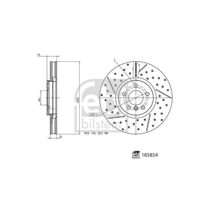 Stabdžių diskas FEBI BILSTEIN 185854