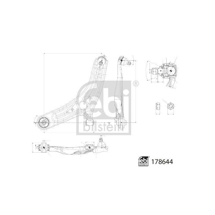 Vikšro valdymo svirtis FEBI BILSTEIN 178644