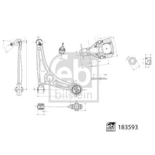 Vikšro valdymo svirtis FEBI BILSTEIN 183593