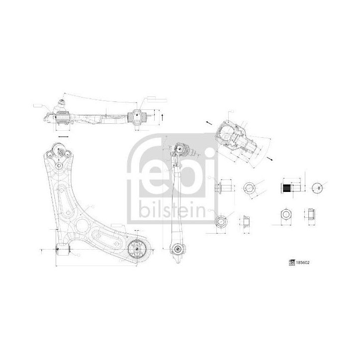 Vikšro valdymo svirtis FEBI BILSTEIN 185602