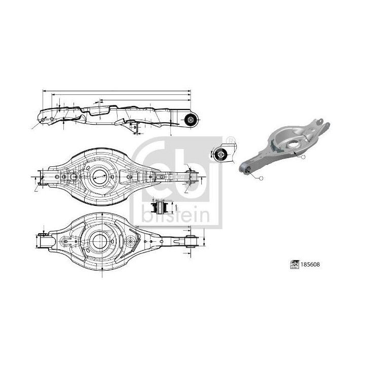 Vikšro valdymo svirtis FEBI BILSTEIN 185608