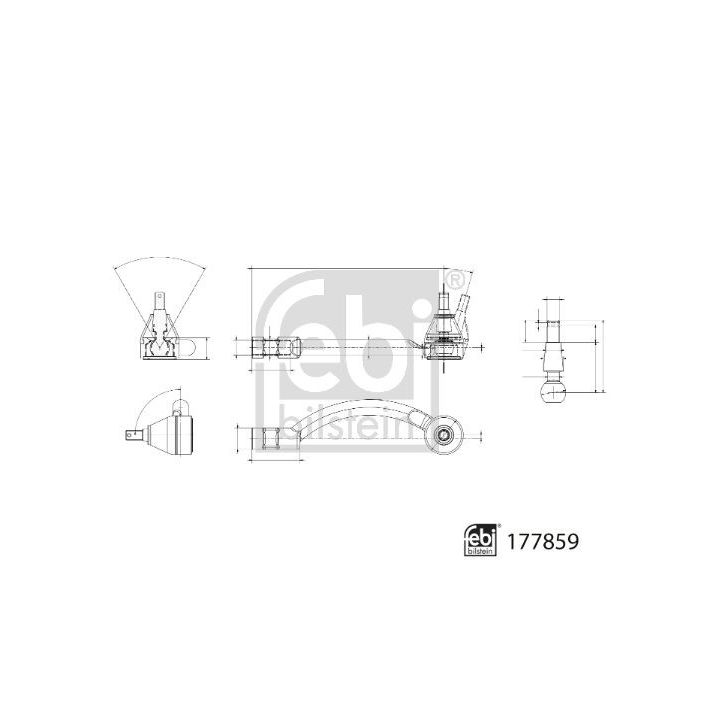 Skersinės vairo trauklės galas FEBI BILSTEIN 177859