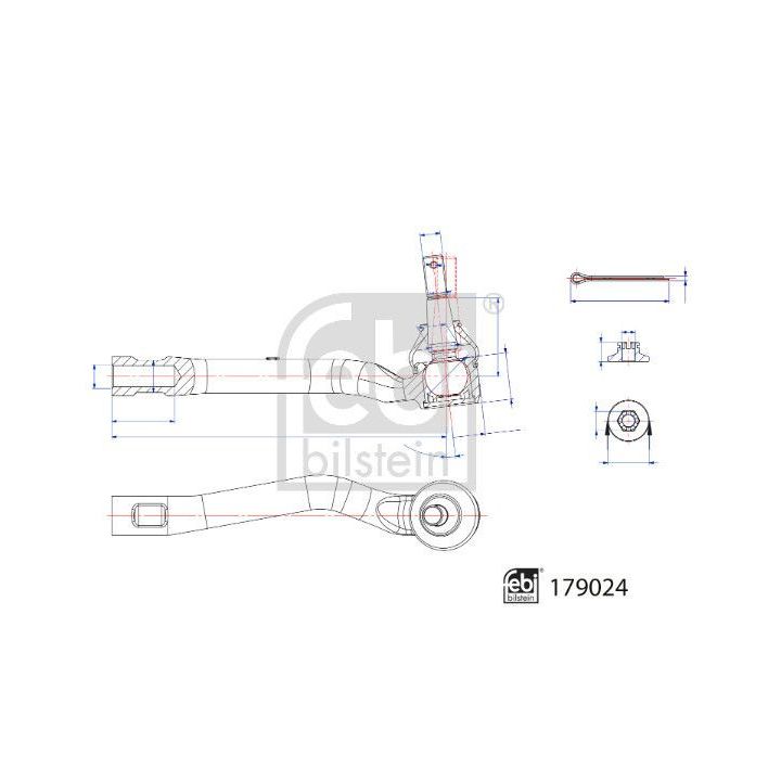 Skersinės vairo trauklės galas FEBI BILSTEIN 179024