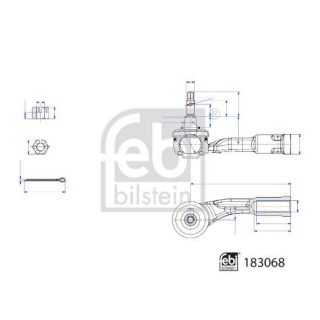 Skersinės vairo trauklės galas FEBI BILSTEIN 183068