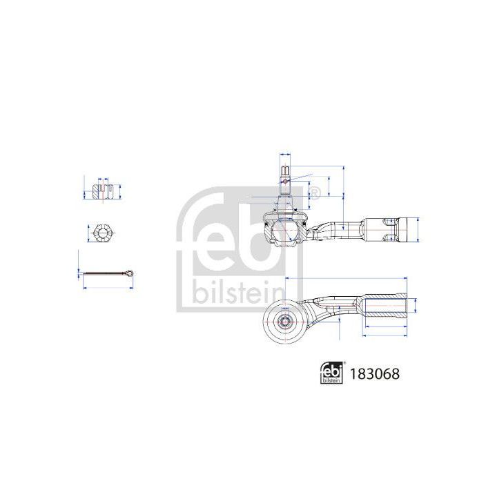 Skersinės vairo trauklės galas FEBI BILSTEIN 183068