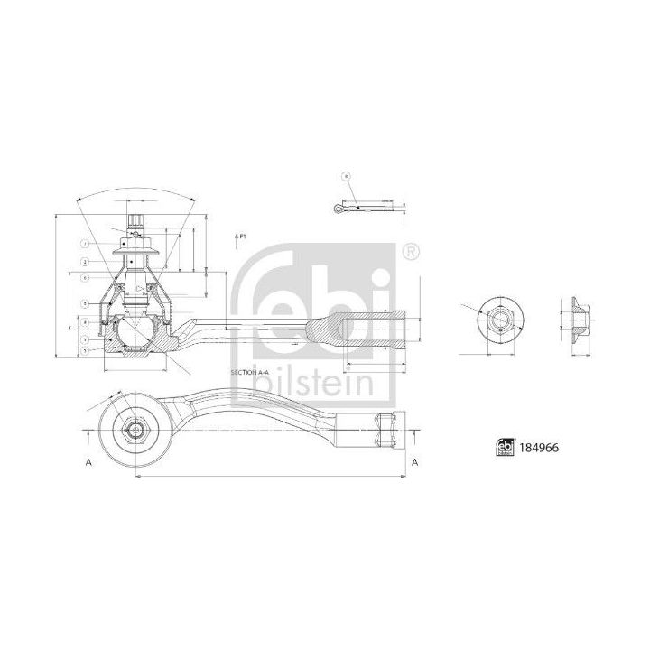 Skersinės vairo trauklės galas FEBI BILSTEIN 184966