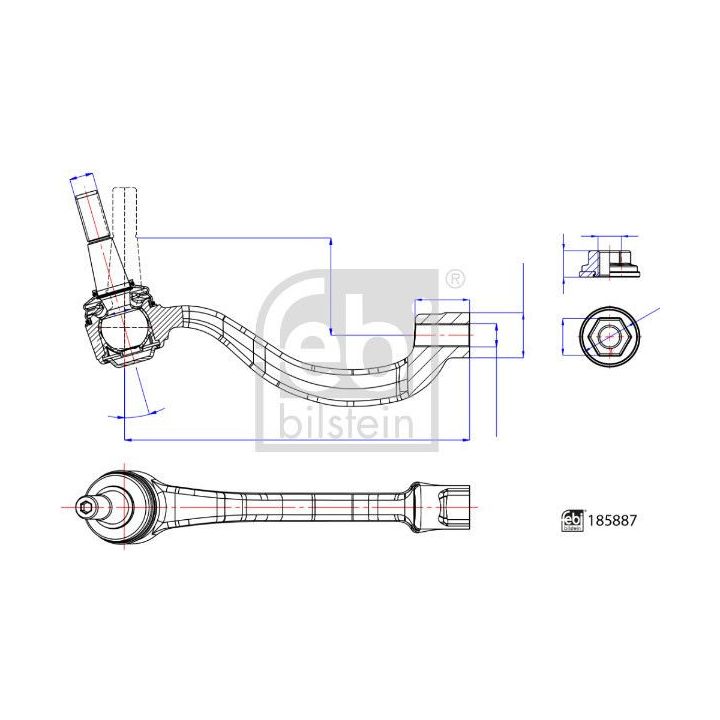 Skersinės vairo trauklės galas FEBI BILSTEIN 185887