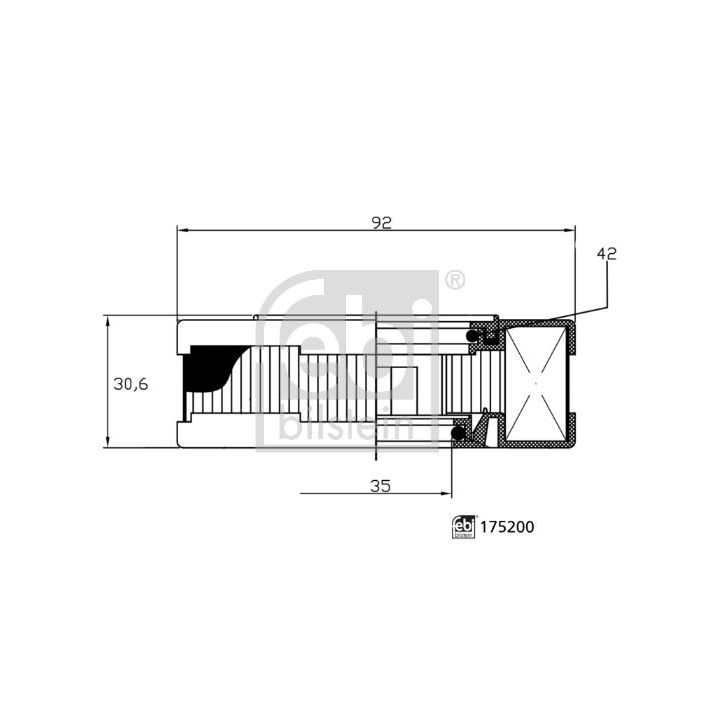 Filtras, karterio alsuoklis FEBI BILSTEIN 175200