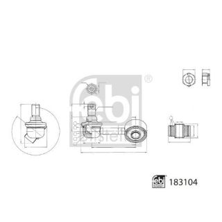šarnyro stabilizatorius FEBI BILSTEIN 183104