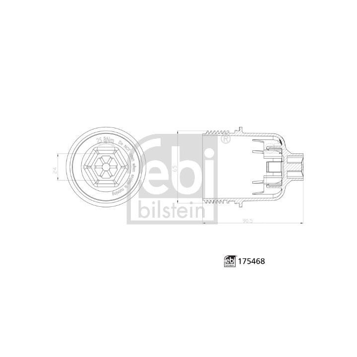 Dangtis, alyvos filtro korpusas FEBI BILSTEIN 175468