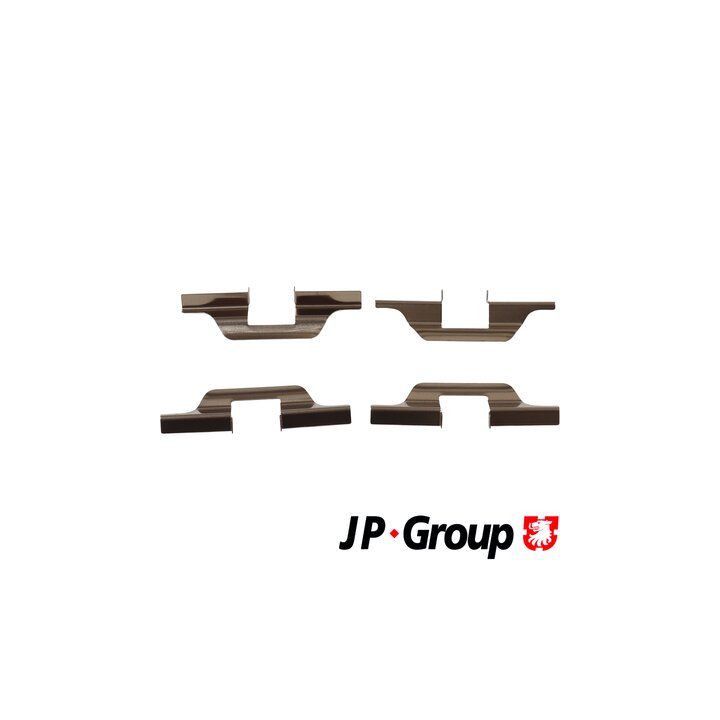 Priedų komplektas, diskinių stabdžių trinkelės JP GROUP 1163650610