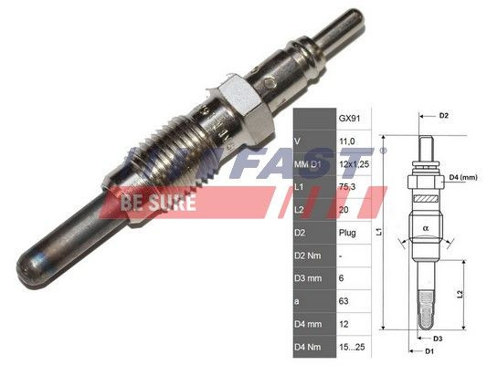 Kaitinimo žvakė FAST FT82728