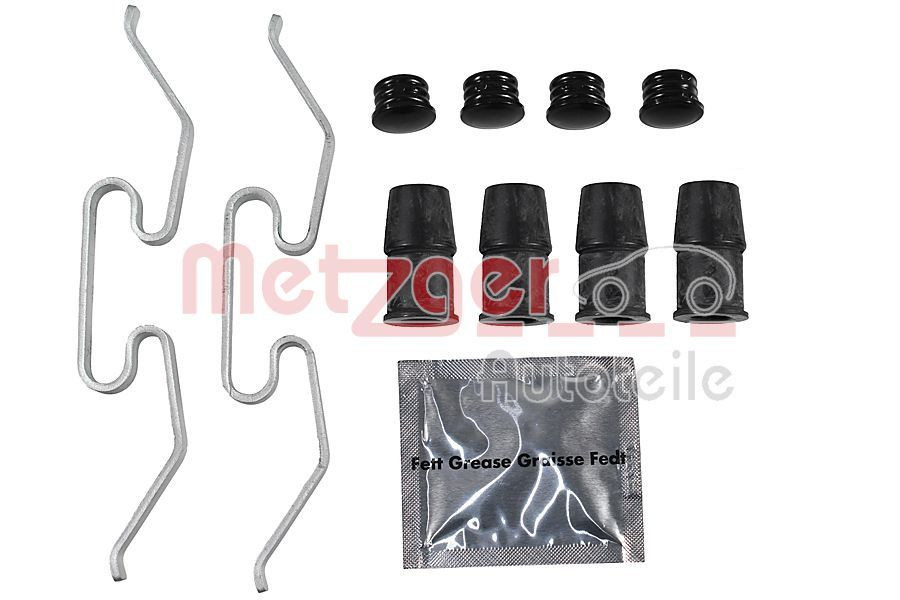 Priedų komplektas, diskinių stabdžių trinkelės METZGER 109-0179