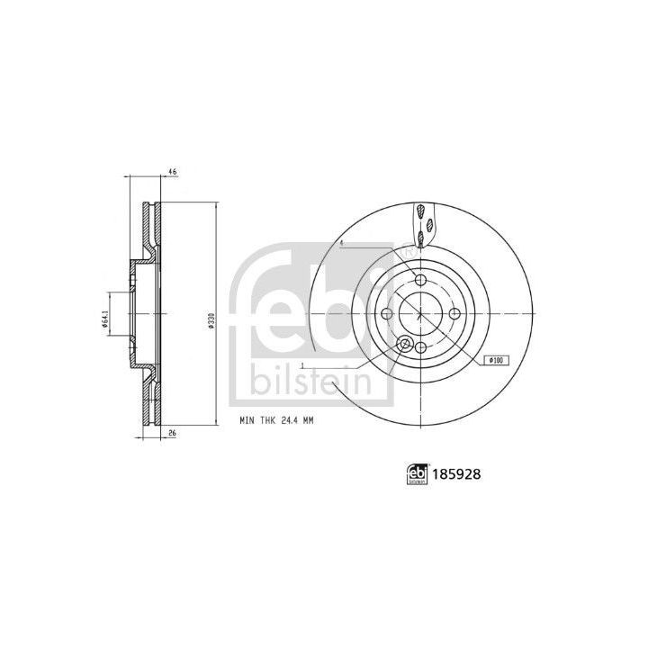 Stabdžių diskas FEBI BILSTEIN 185928