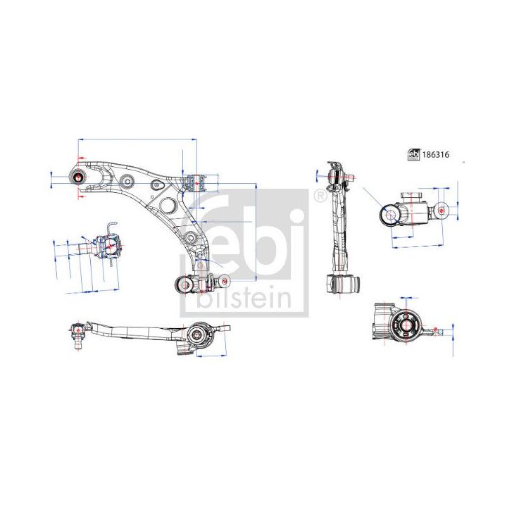 Vikšro valdymo svirtis FEBI BILSTEIN 186316