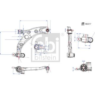 Vikšro valdymo svirtis FEBI BILSTEIN 186317