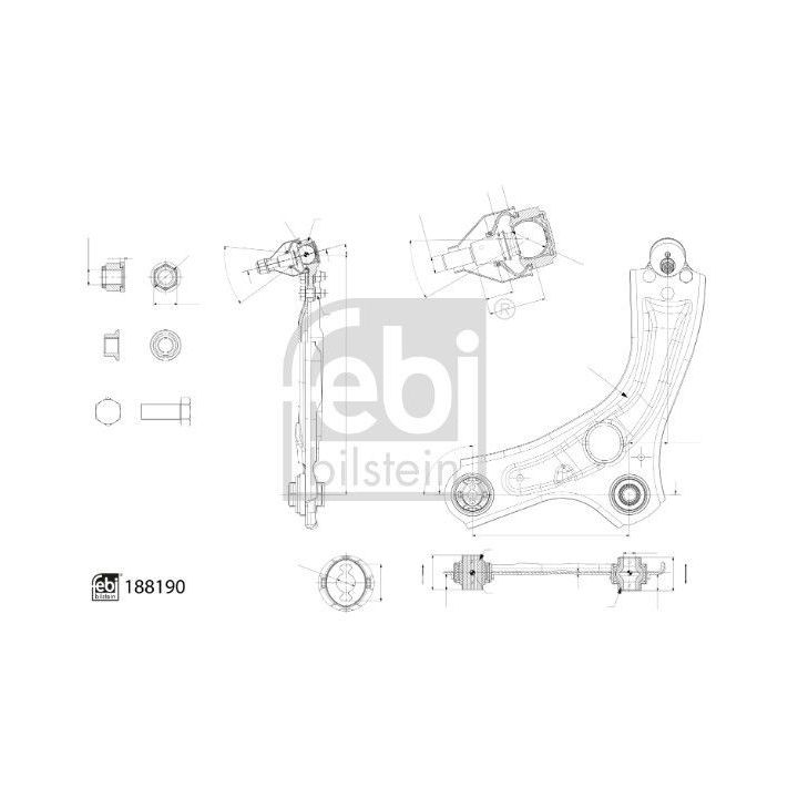 Vikšro valdymo svirtis FEBI BILSTEIN 188190