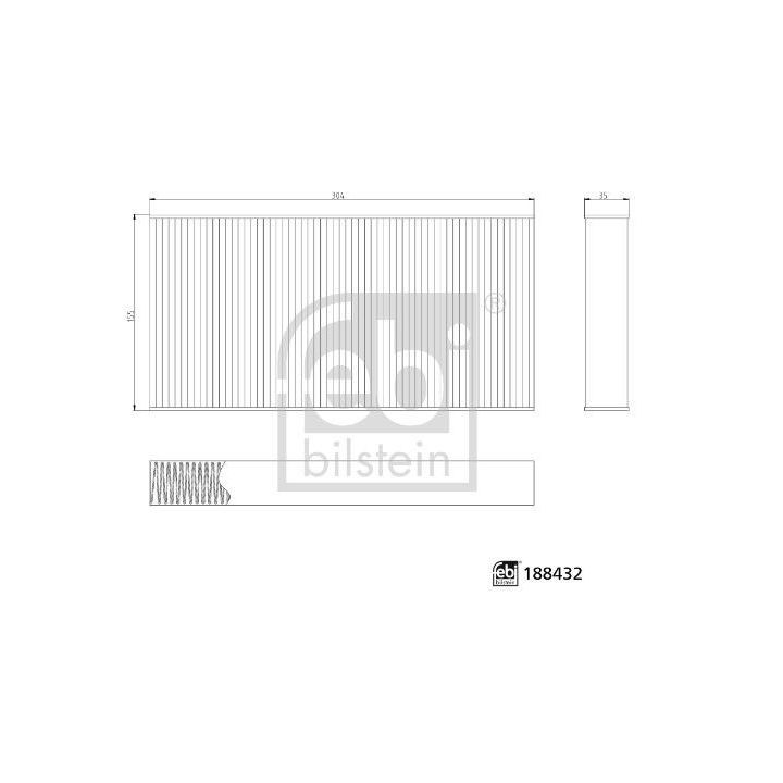 Filtras, salono oras FEBI BILSTEIN 188432