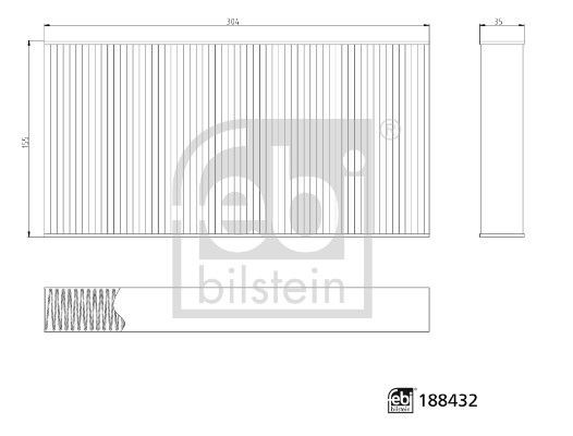 Filtras, salono oras FEBI BILSTEIN 188432