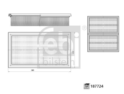 Oro filtrų rinkinys FEBI BILSTEIN 187724