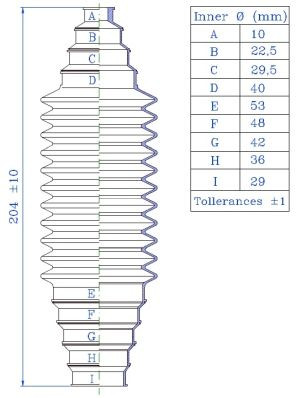 Gofruotoji membrana, vairavimas SPIDAN 84280