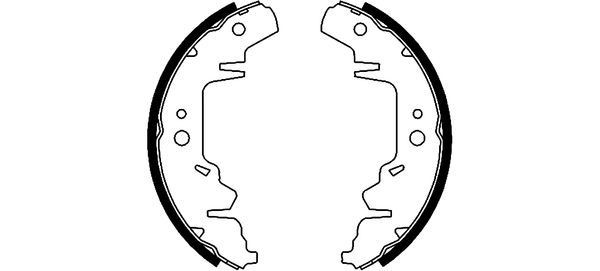 Stabdžių trinkelių komplektas HELLA 8DB 355 001-711