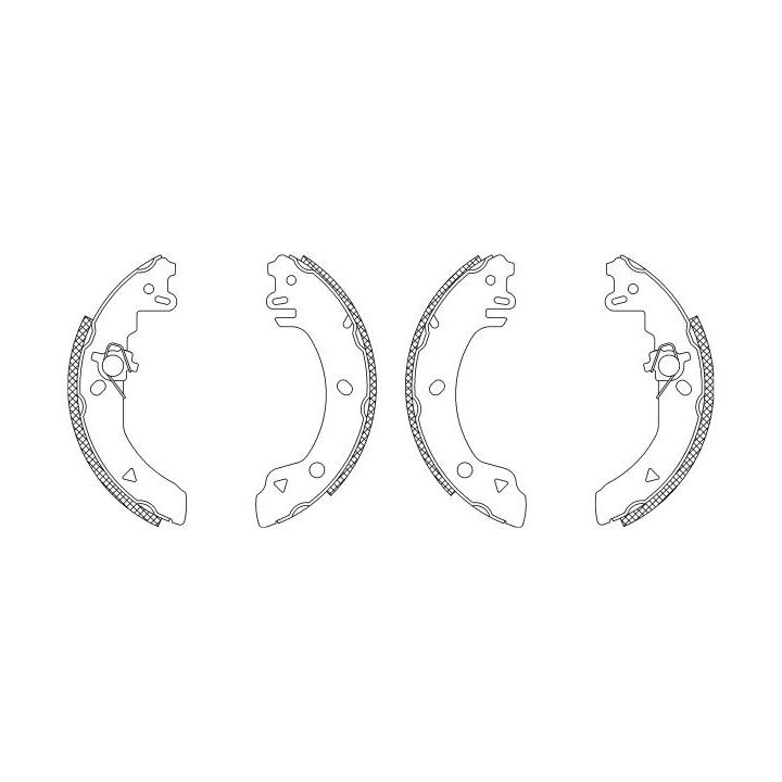 Stabdžių trinkelių komplektas HELLA 8DB 355 003-131