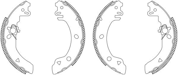 Stabdžių trinkelių komplektas HELLA 8DB 355 003-131