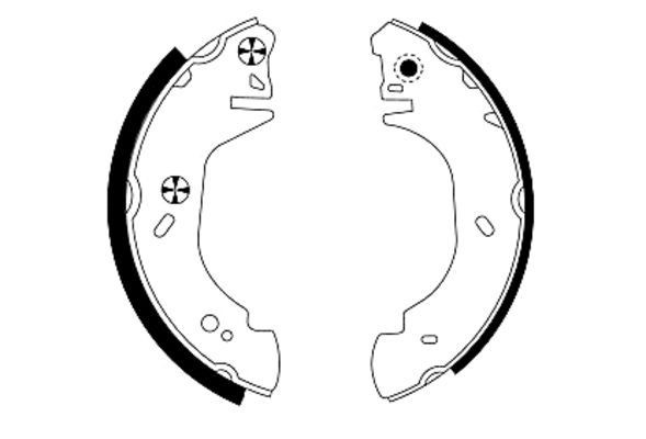 Stabdžių trinkelių komplektas HELLA 8DB 355 003-201