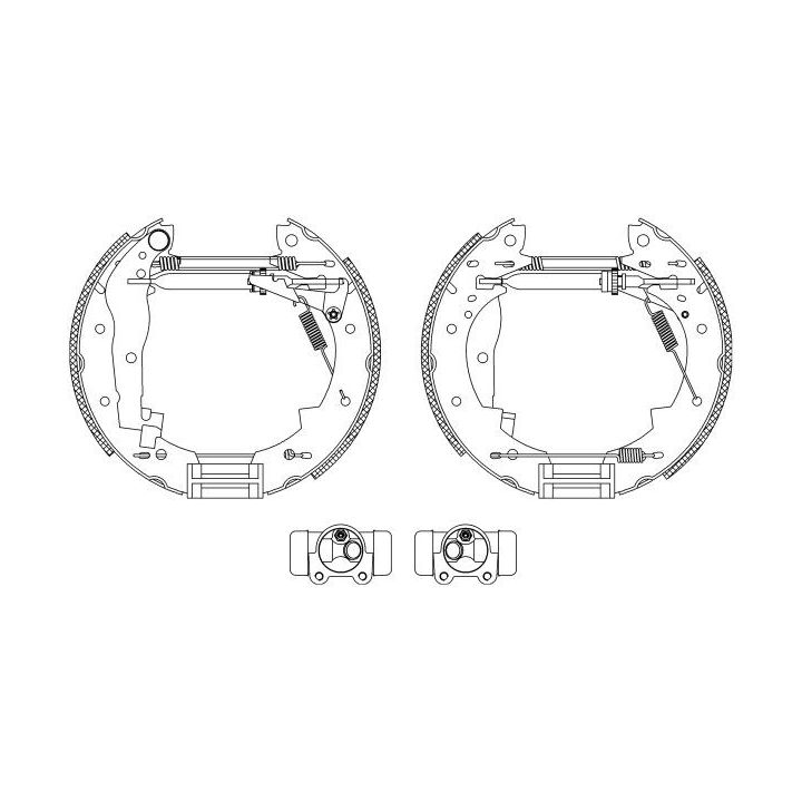 Stabdžių trinkelių komplektas HELLA 8DB 355 003-851