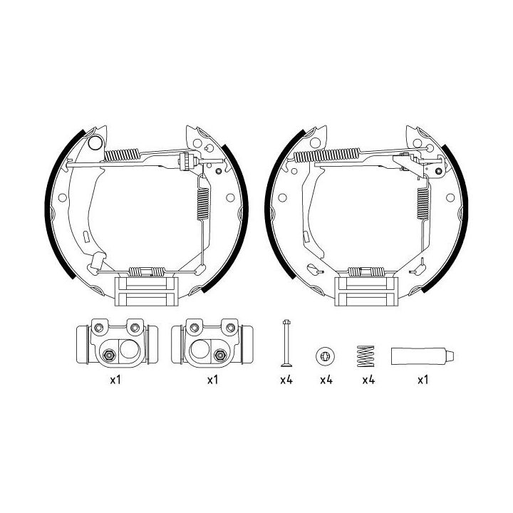 Stabdžių trinkelių komplektas HELLA 8DB 355 003-881