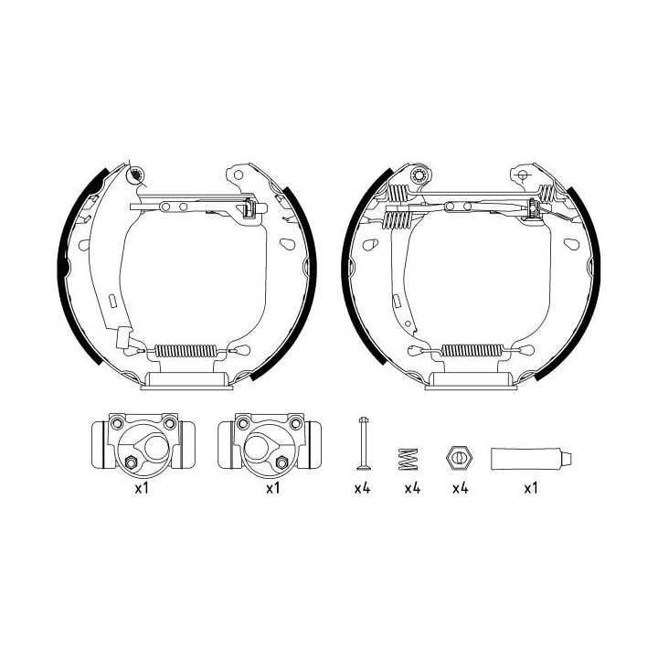 Stabdžių trinkelių komplektas HELLA 8DB 355 003-971