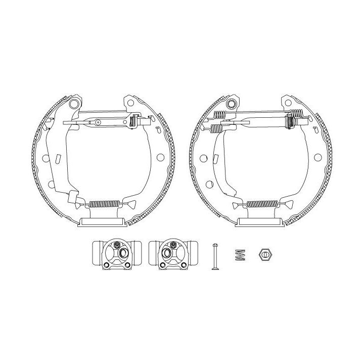 Stabdžių trinkelių komplektas HELLA 8DB 355 004-011