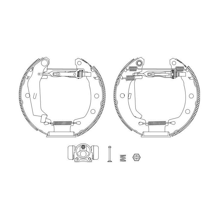 Stabdžių trinkelių komplektas HELLA 8DB 355 004-261