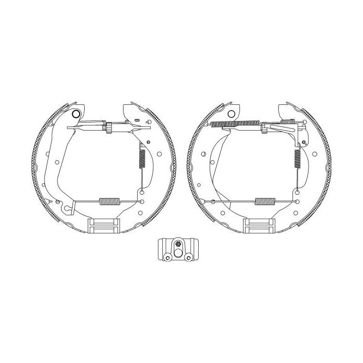 Stabdžių trinkelių komplektas HELLA 8DB 355 004-281