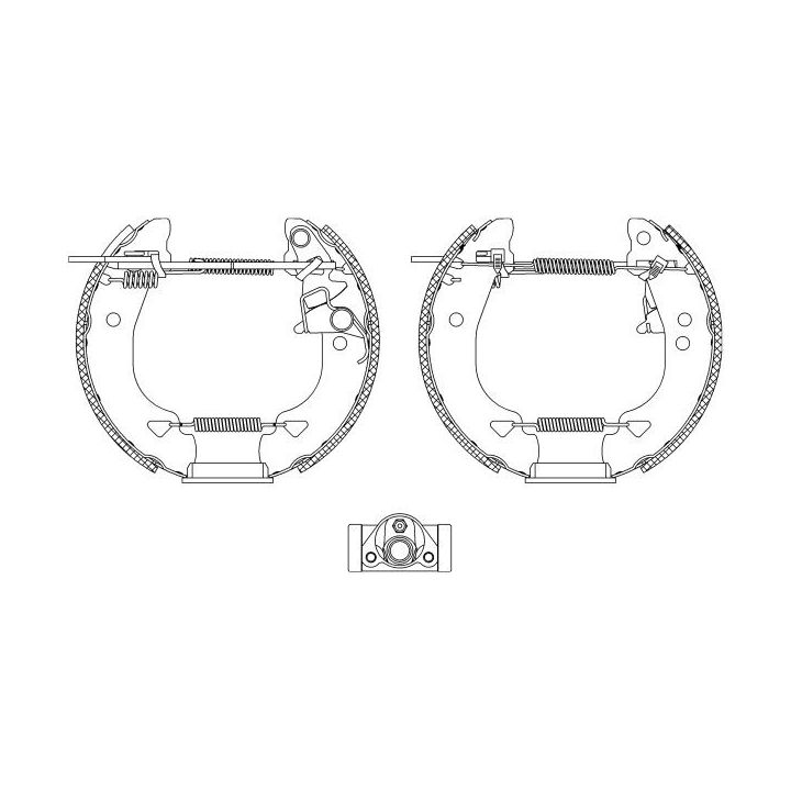 Stabdžių trinkelių komplektas HELLA 8DB 355 004-331