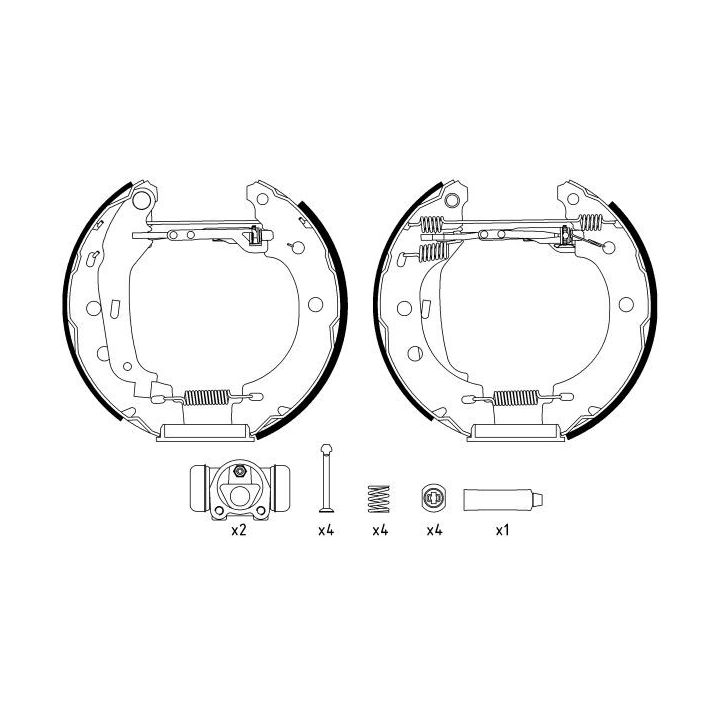 Stabdžių trinkelių komplektas HELLA 8DB 355 004-401