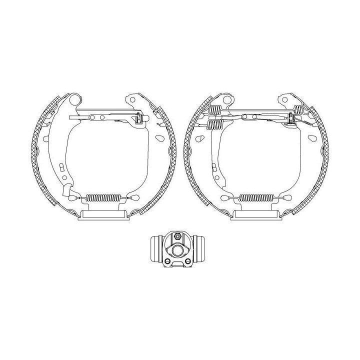 Stabdžių trinkelių komplektas HELLA 8DB 355 004-531