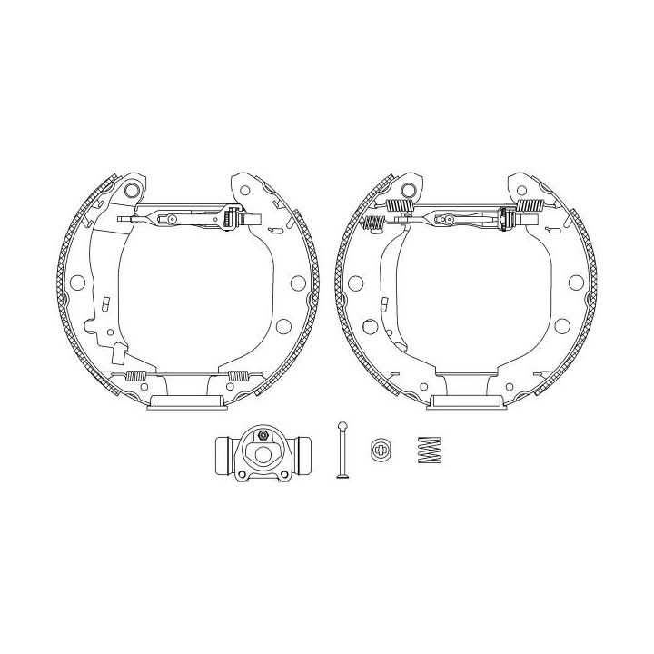 Stabdžių trinkelių komplektas HELLA 8DB 355 004-671