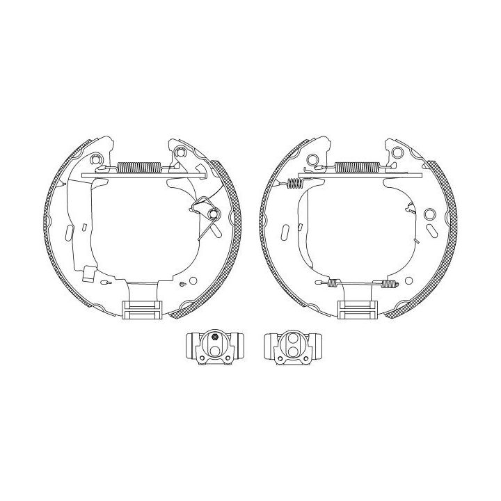 Stabdžių trinkelių komplektas HELLA 8DB 355 004-681