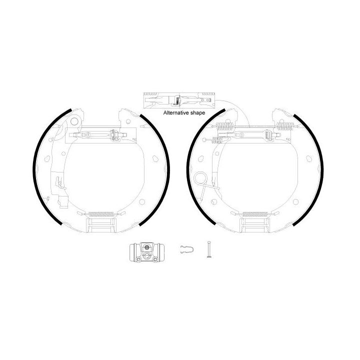 Stabdžių trinkelių komplektas HELLA 8DB 355 005-091