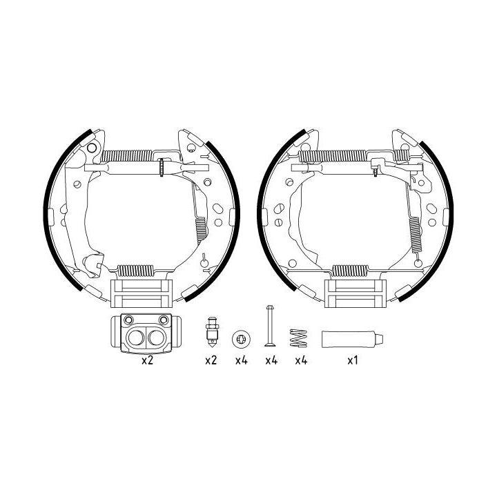 Stabdžių trinkelių komplektas HELLA 8DB 355 022-631