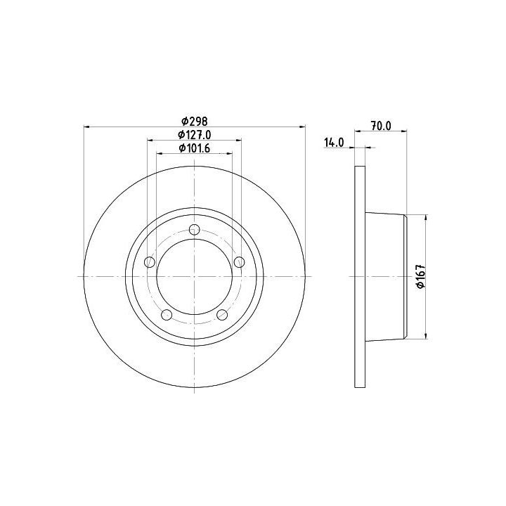 Stabdžių diskas HELLA 8DD 355 101-591