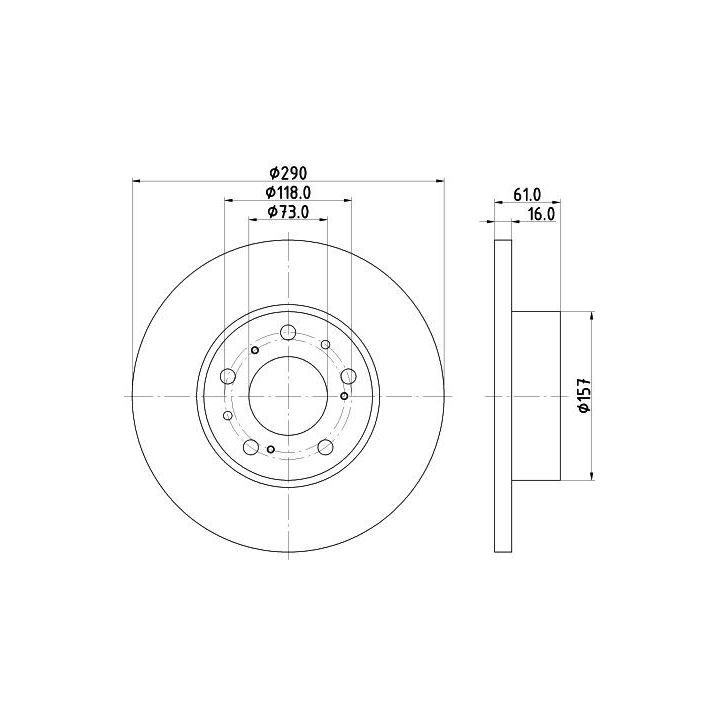 Stabdžių diskas HELLA 8DD 355 101-781